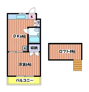 アクアシティ立川南【3階】の間取り