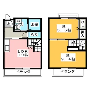 シーアイエス鴛鴨 A棟の間取り