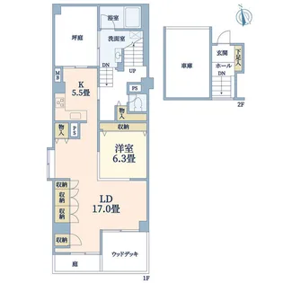 白楽西壱番館【1階】の間取り
