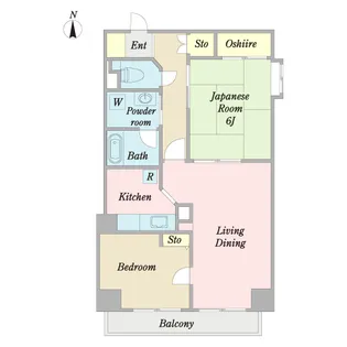 エスタシオン吉川【6階】の間取り