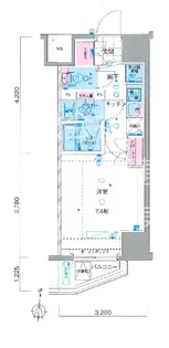 ジェノヴィア新宿早稲田グリーンヴェール【4階】の間取り