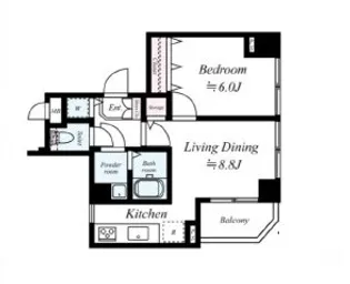菱和パレス飯田橋【5階】の間取り