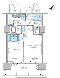HARUMIFLAG PORT VILLAGE C棟【9階】の間取り