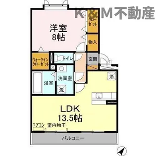 ソレーユソシア柏【1階】の間取り