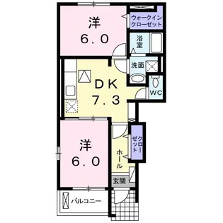 ベル・ボニートB【1階】の間取り