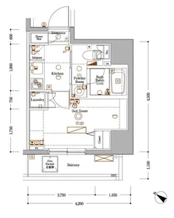 アクサス品川【5階】の間取り