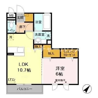 グランドソレイユI【2階】の間取り