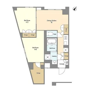 ジニア不動前【5階】の間取り