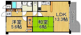 ヨークベル伊丹梅ノ木【4階】の間取り