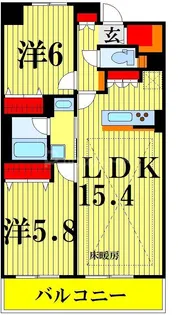 ロイヤルパークス新田【10階】の間取り