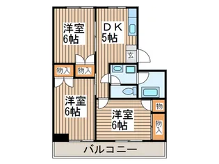 LA・MAISON de 一柳【2階】の間取り