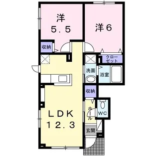 プランドール本町【1階】の間取り