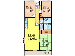 シェリール南茨木【2階】の間取り