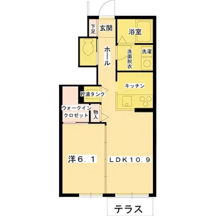 サンリバーテ国領II【1階】の間取り