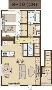 ユーソニアン・前川東Dの間取り