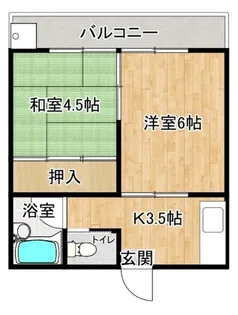 メゾン・ド・ルーン横河原【1階】の間取り