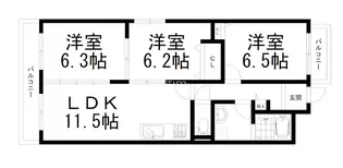 エスポワール【6階】の間取り