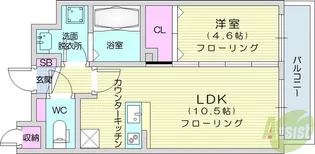 フェリーチェ薬師堂【6階】の間取り