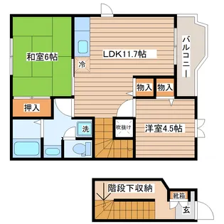 ヴィラ・ジェンテA【2階】の間取り