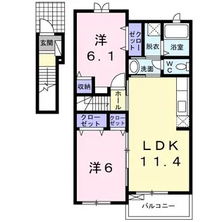 ヒューベリオン【2階】の間取り