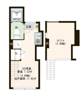 CAヒルズ 池袋【1階】の間取り