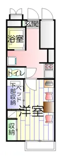レオパレスウェルカムハート【1階】の間取り