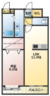 ロザリアン九品寺【2階】の間取り