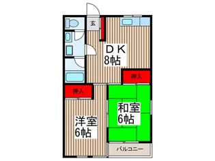 サンハイム芝 B棟【2階】の間取り