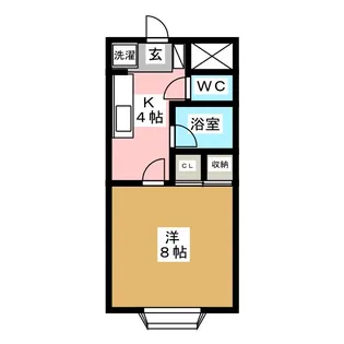 ハイツたかもり【2階】の間取り