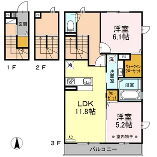 ココンセレソ【3階】の間取り