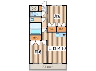 プランド-ル鶴間【2階】の間取り