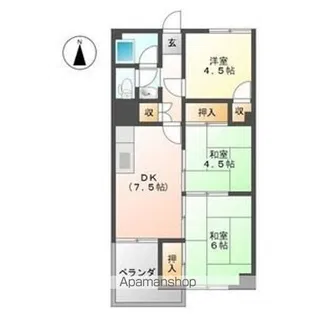 岩崎サンコーポ【1階】の間取り