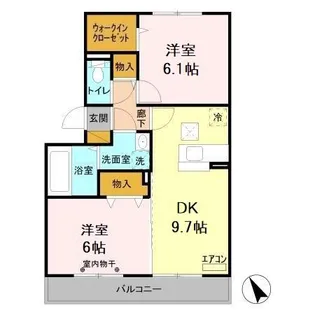 コスモパーク A棟【2階】の間取り