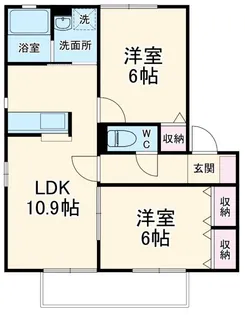 ヴァンベールB【2階】の間取り