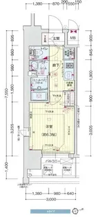 プレサンス新大阪ザ・シティ【7階】の間取り