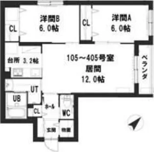 グランメール 東札幌4条【3階】の間取り
