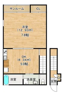 THE WOOD VILLAGE A棟【2階】の間取り