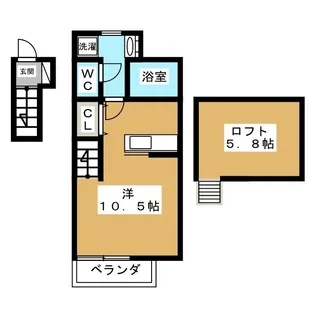 プレズント福生II【2階】の間取り