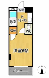アテイン朱雀【2階】の間取り