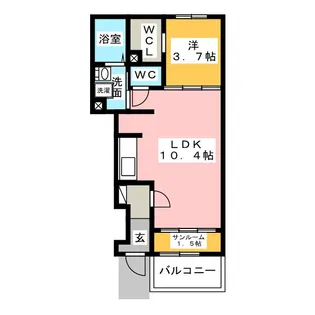 マーク・ピュア【1階】の間取り