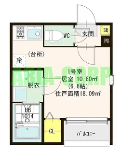 ハーモニーテラス納所北城堀【2階】の間取り