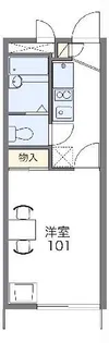 レオパレスシンフォニー【1階】の間取り
