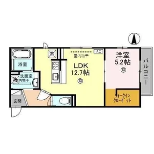 クラベール【1階】の間取り