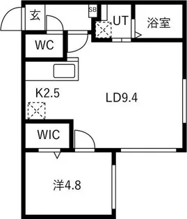 エクセル東札幌【1階】の間取り
