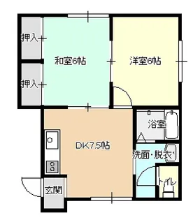 エイトハイツ【1階】の間取り