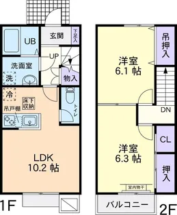 Wing Court 弐番館の間取り