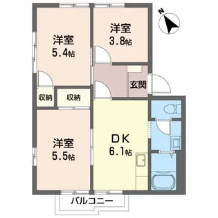 ハイム高砂【2階】の間取り