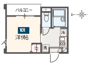 MELDIA扇大橋III【1階】の間取り