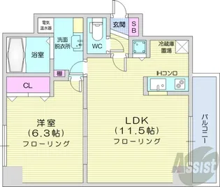 オンズドール【5階】の間取り