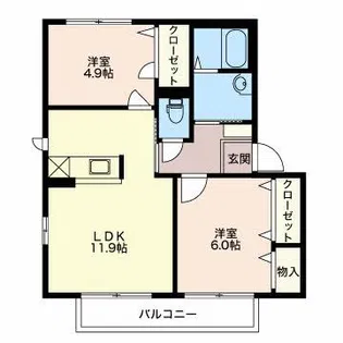 プロヴァンス【1階】の間取り